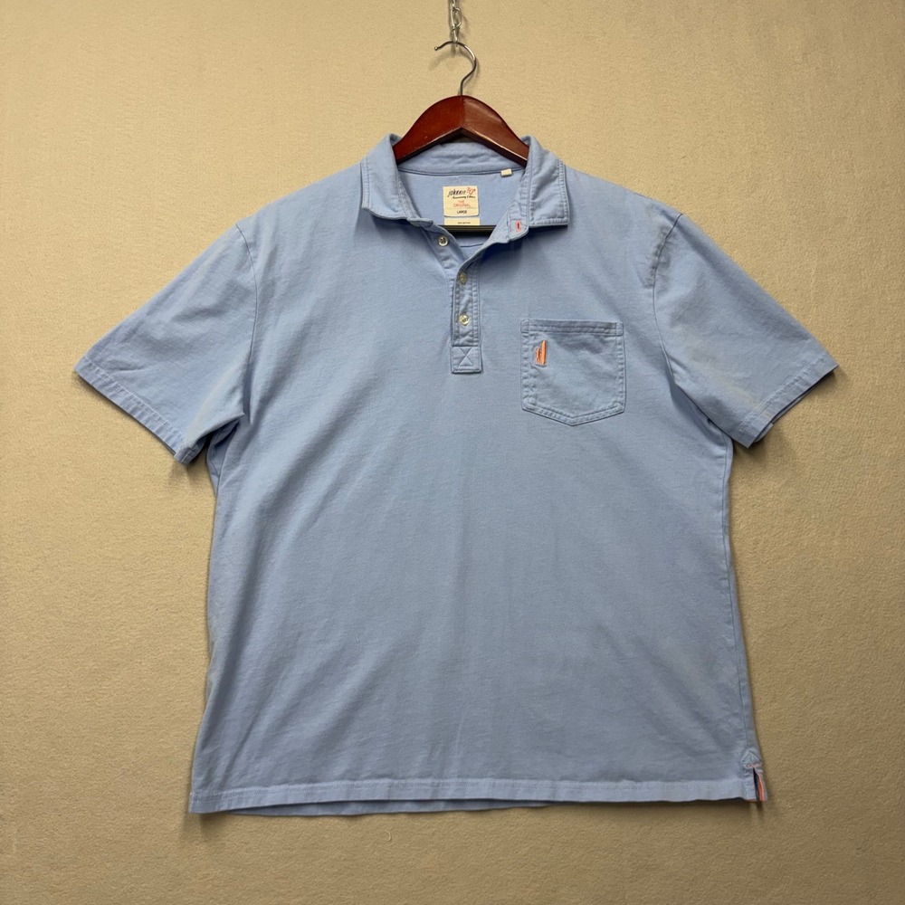 johnnie-O Polo Shirt Mens Large Blue The Original Anniversary Edition Cotton